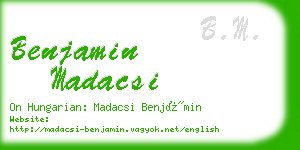 benjamin madacsi business card